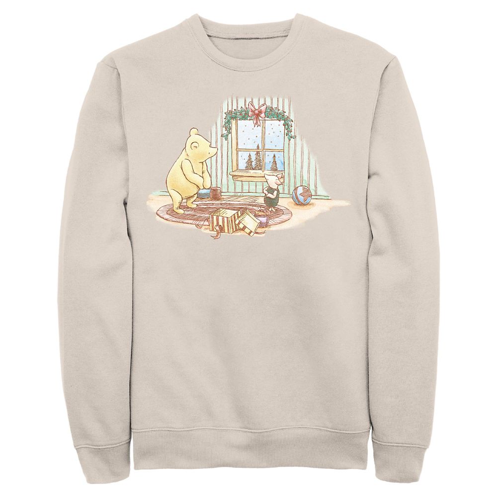 Winnie the Pooh and Piglet Classic Holiday Pullover Sweatshirt for Adults