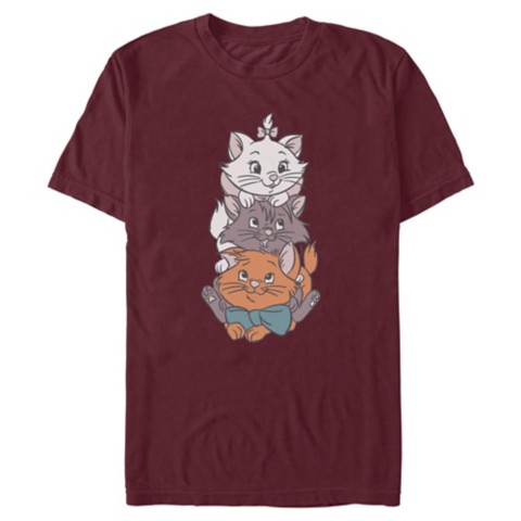 Футболки Disney Marie, Toulouse and Berlioz ''Stacked'' T-Shirt for Adults – The Aristocats