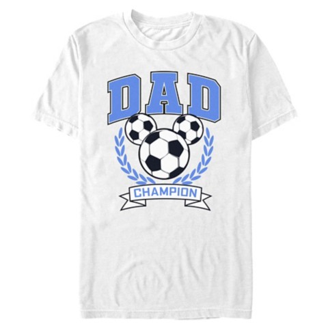 Мужские футболки Disney Mickey Mouse Icon Soccer Ball ''Dad Champion'' T-Shirt for Adults
