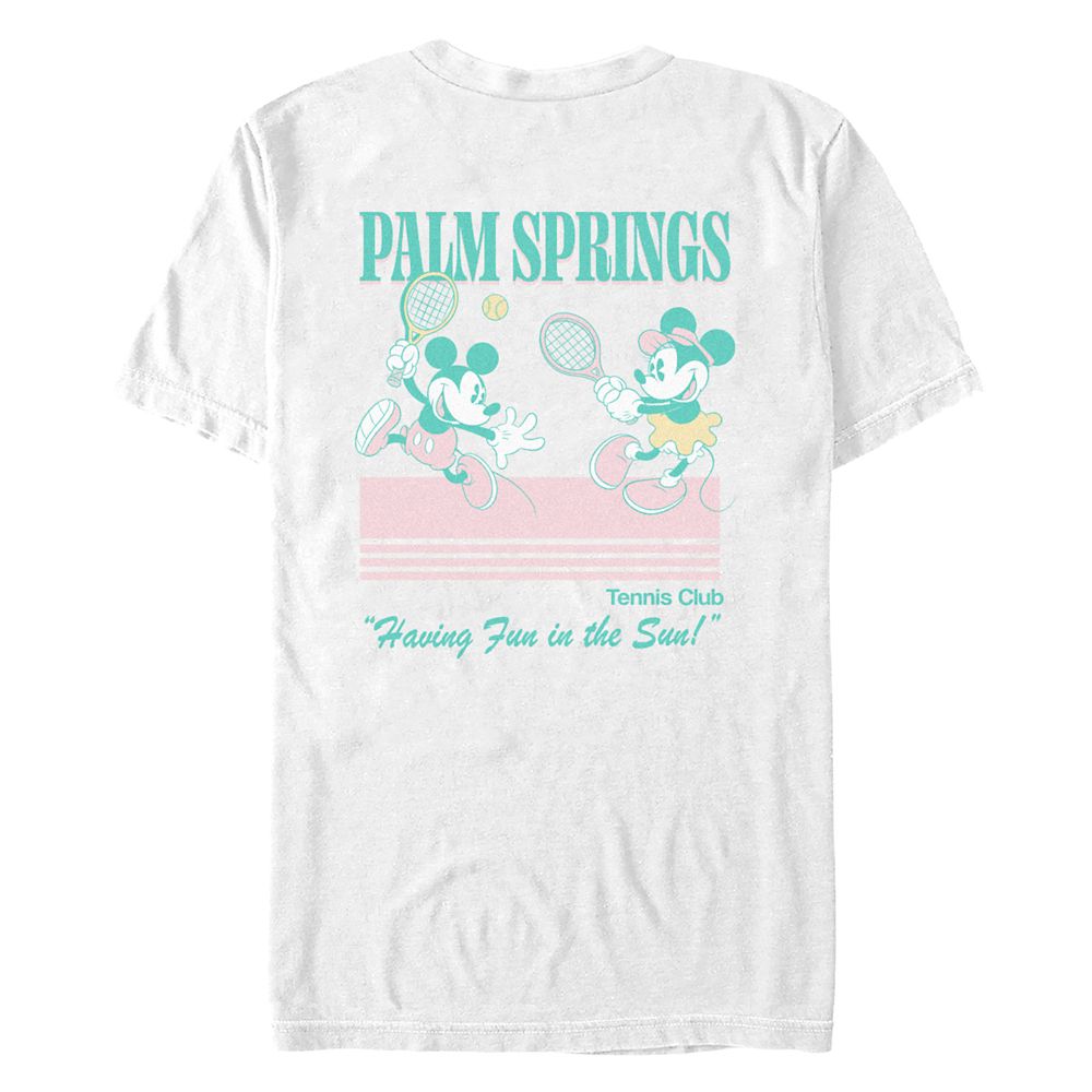 Mickey and Minnie Mouse ''Palm Springs Tennis Club'' T-Shirt for Adults