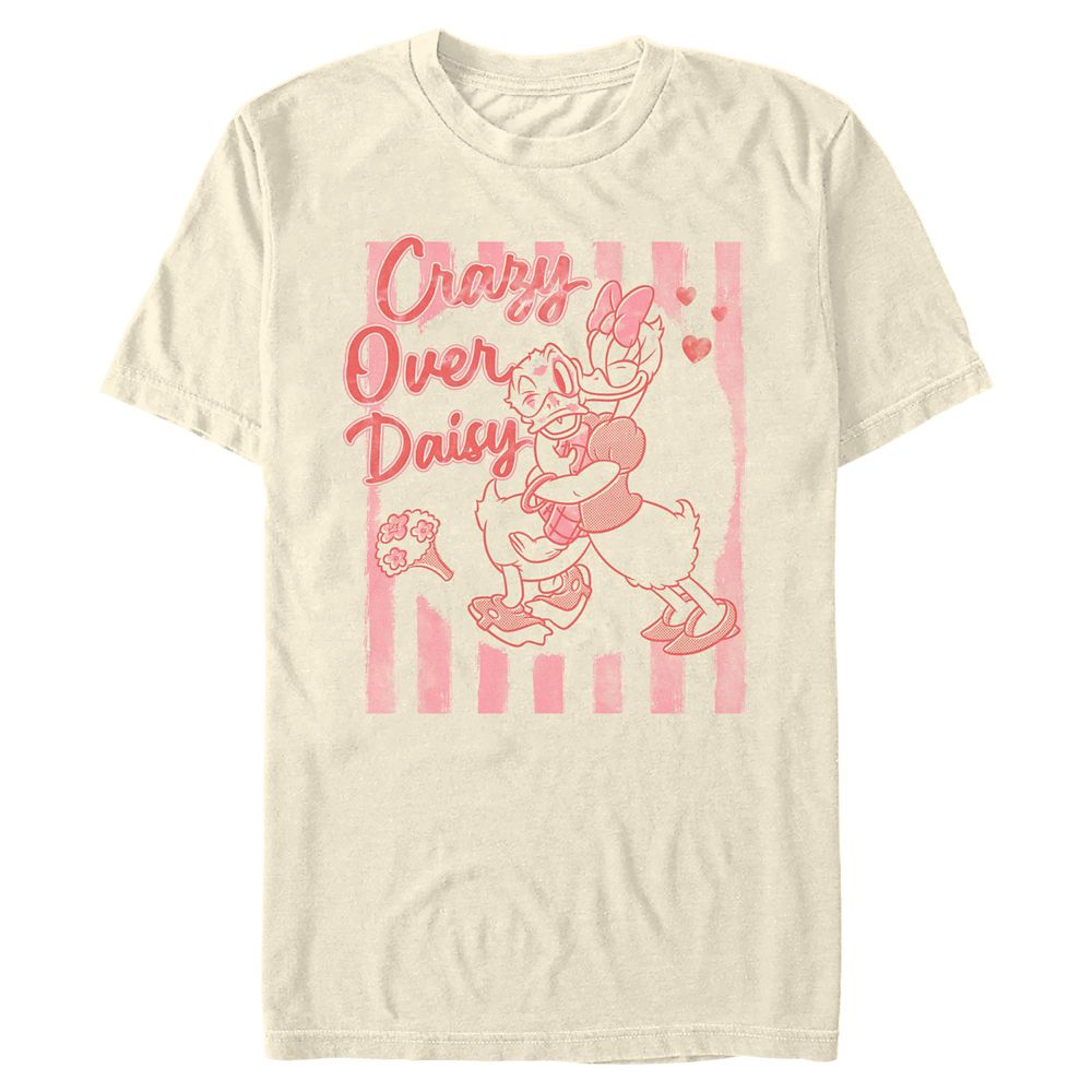 Donald and Daisy Duck ''Crazy Over Daisy'' T-Shirt for Adults &ndash; Cream