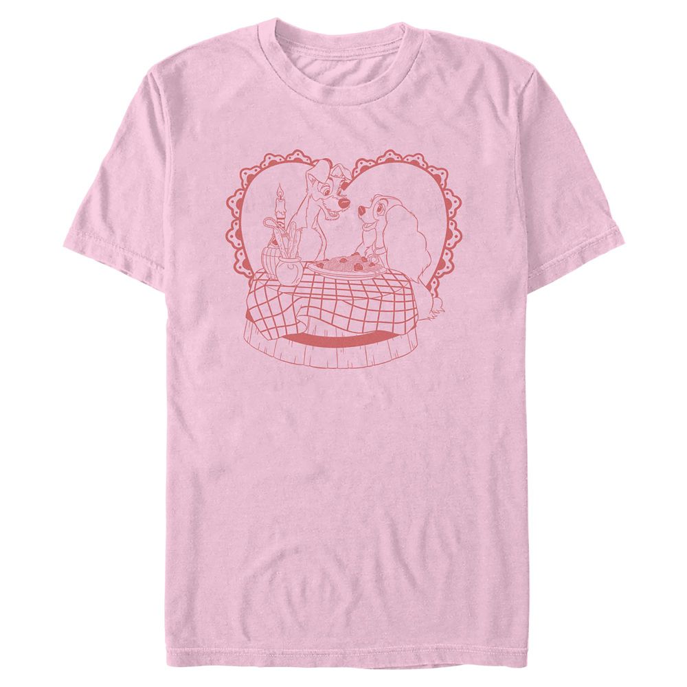 Lady and the Tramp Valentine's Day T-Shirt for Adults