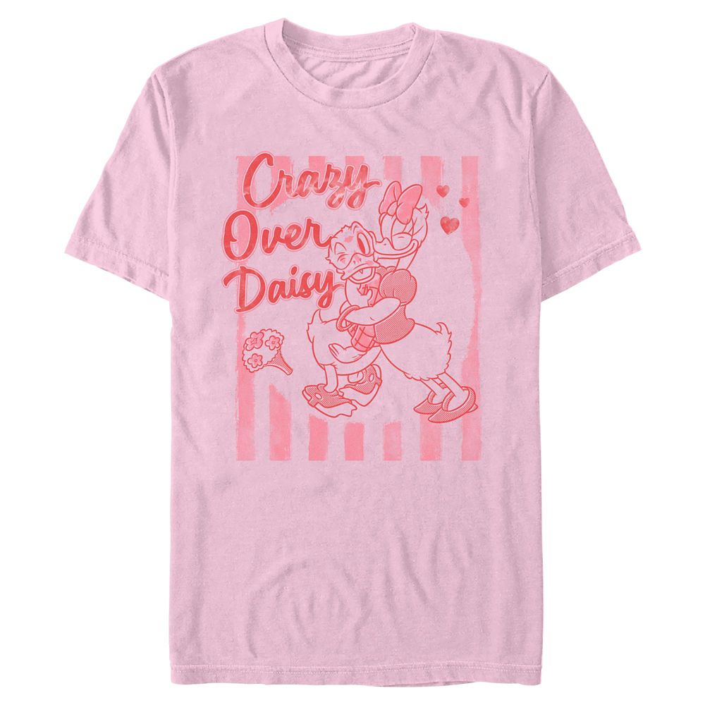 Donald and Daisy Duck ''Crazy Over Daisy'' T-Shirt for Adults &ndash; Pink