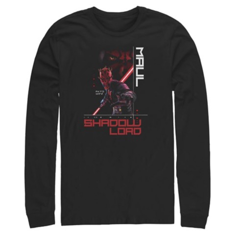 Мужские футболки Disney Maul Long Sleeve T-Shirt for Adults – Star Wars: Maul – Shadow Lord