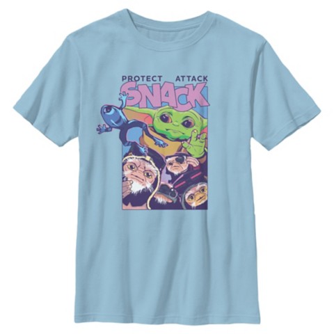 Детские футболки Disney Grogu ''Protect, Attack, Snack'' T-Shirt for Kids – Star Wars: The Mandalorian and Grogu