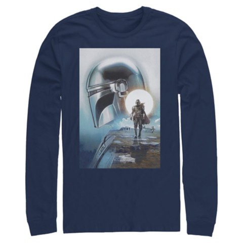 Футболки Disney Din Djarin Long Sleeve T-Shirt for Adults – Star Wars: The Mandalorian and Grogu