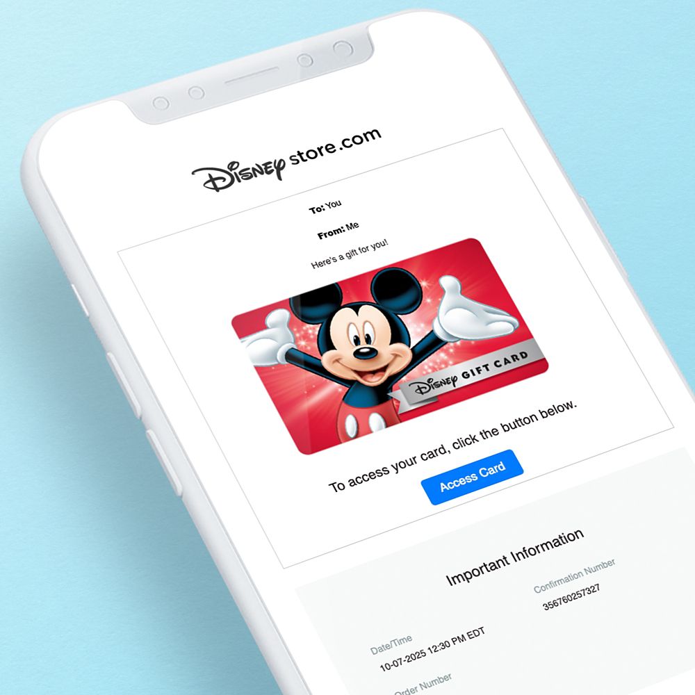 TaDa Mickey Mouse Disney Gift Card eGift