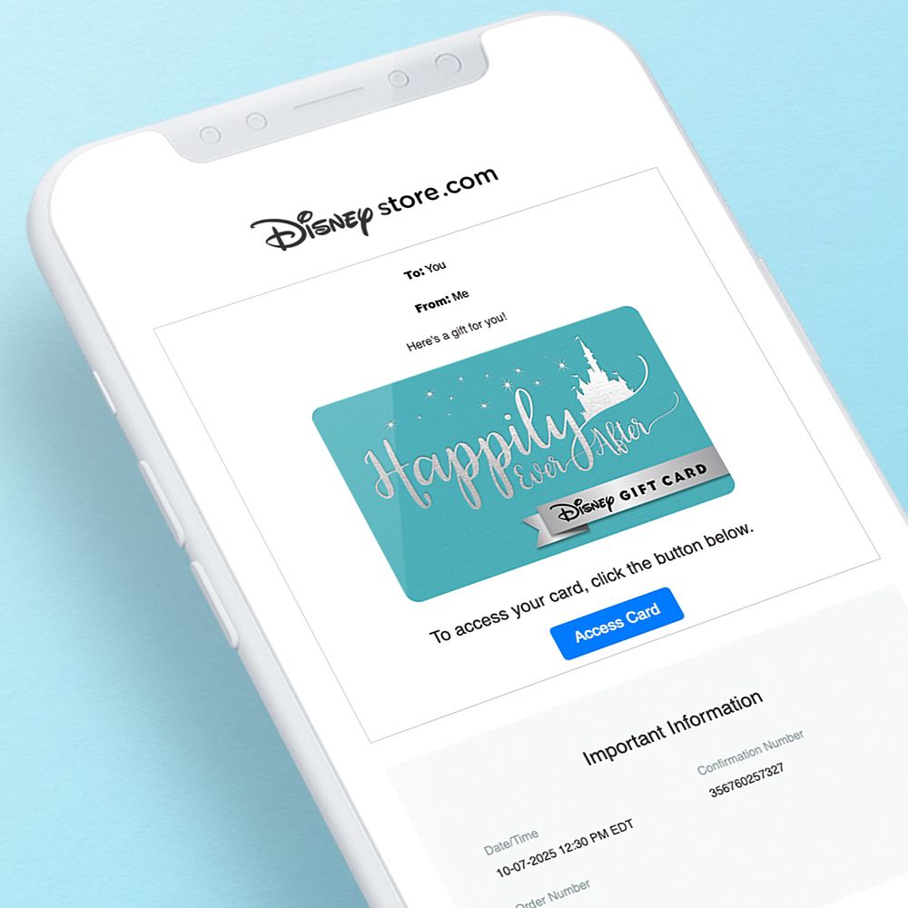 ''Happily Ever After'' Wedding Disney Gift Card eGift