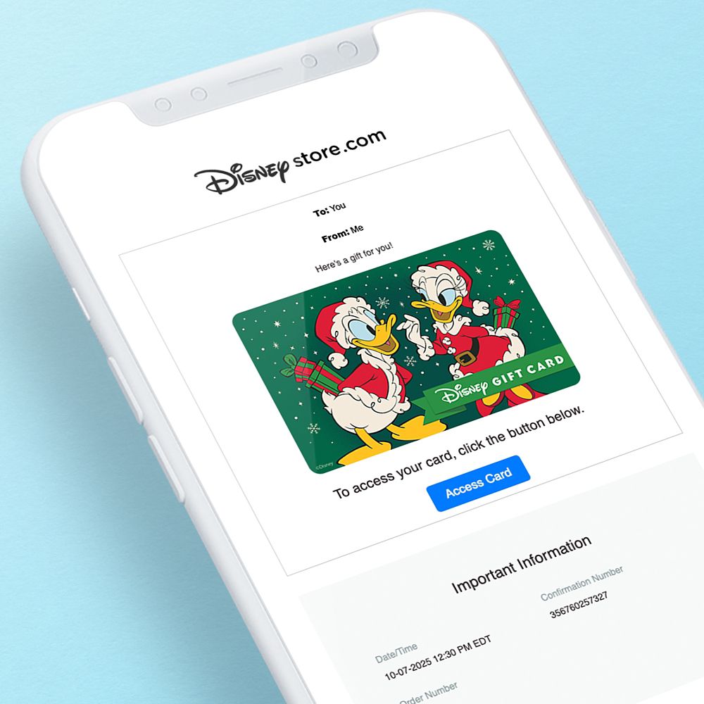 Happy Holidays with Donald & Daisy Duck Disney Gift Card eGift