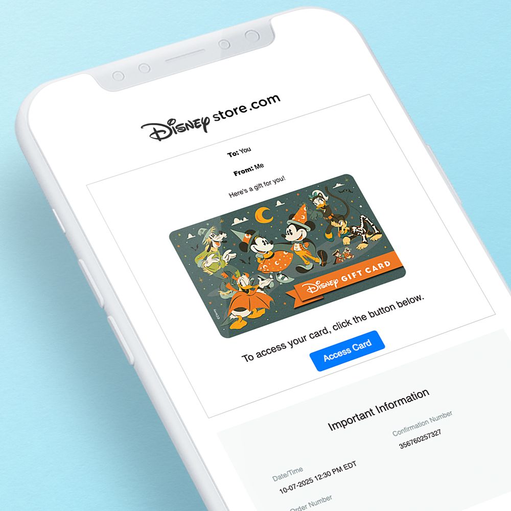 Digital Disney Gift Card &ndash; Mickey Mouse and Friends Halloween