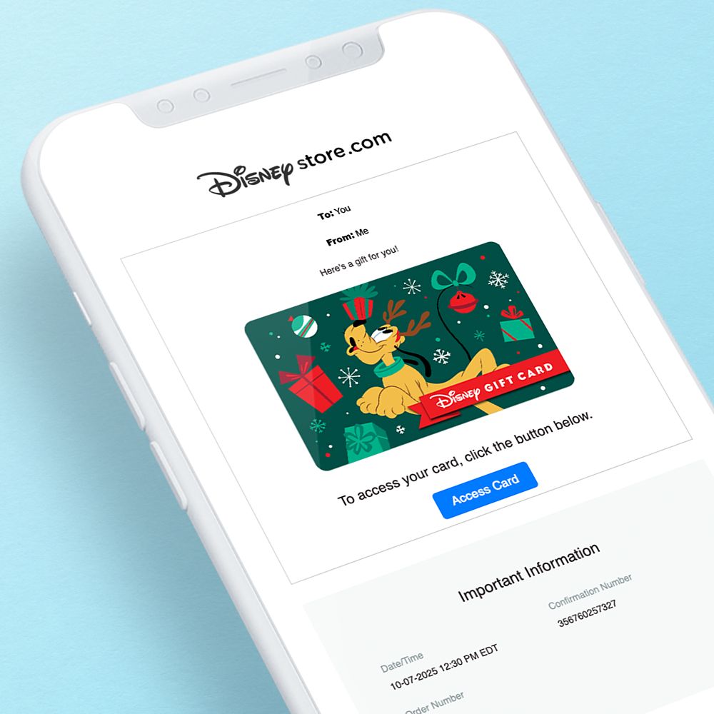 Digital Disney Gift Card &ndash; Pluto Holiday