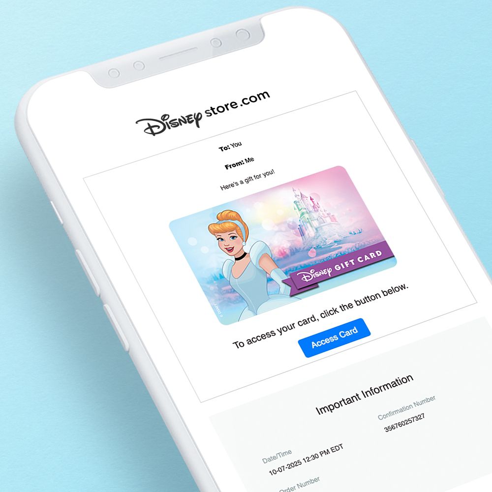 Cinderella Disney Gift Card eGift