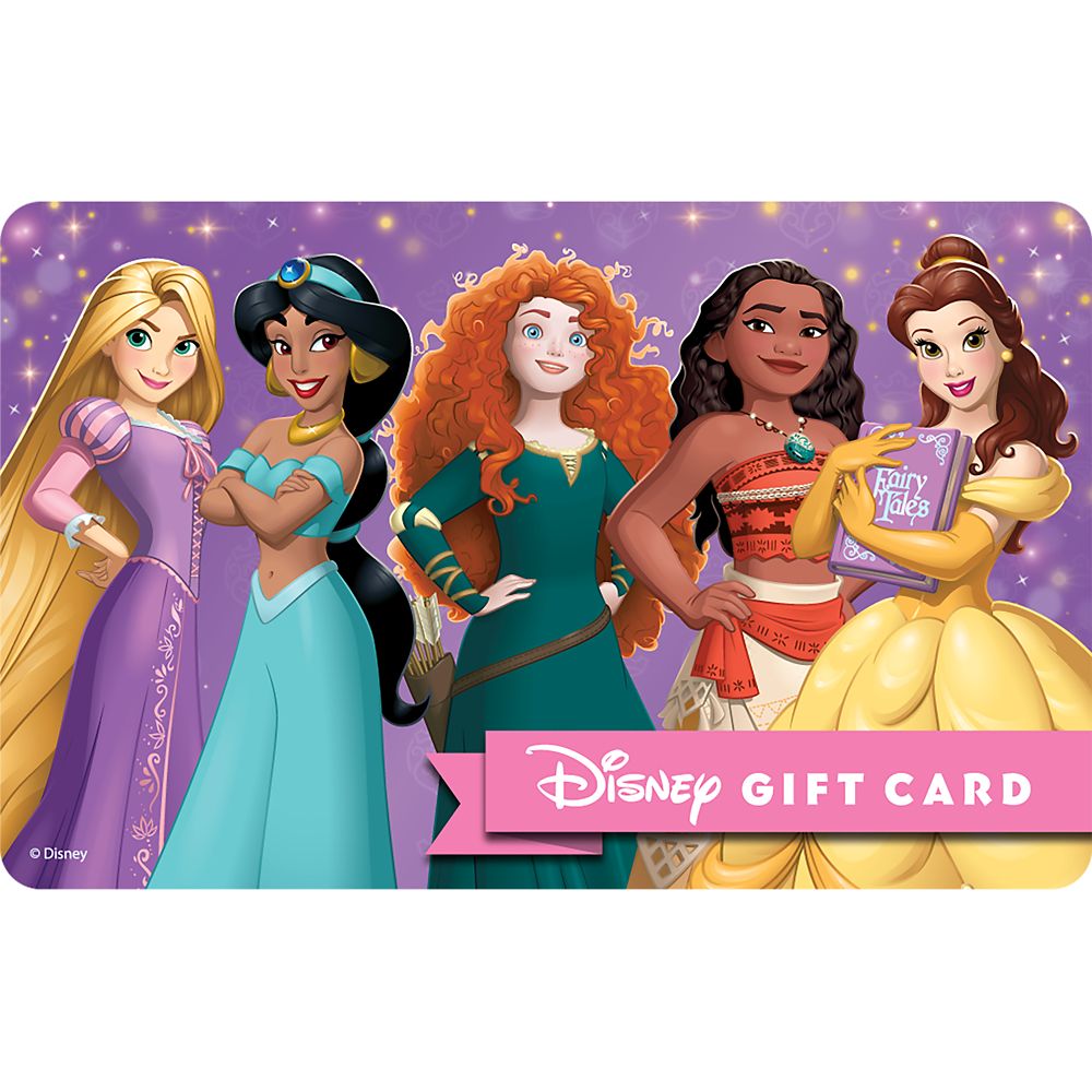 Disney Princess Disney Gift Card eGift – Rapunzel, Jasmine, Merida, Moana and Belle