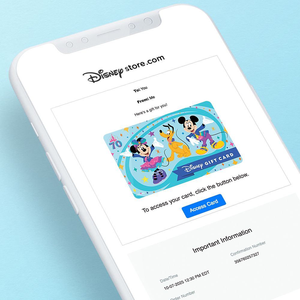 Disneyland Resort 70th Celebration Disney Gift Card eGift