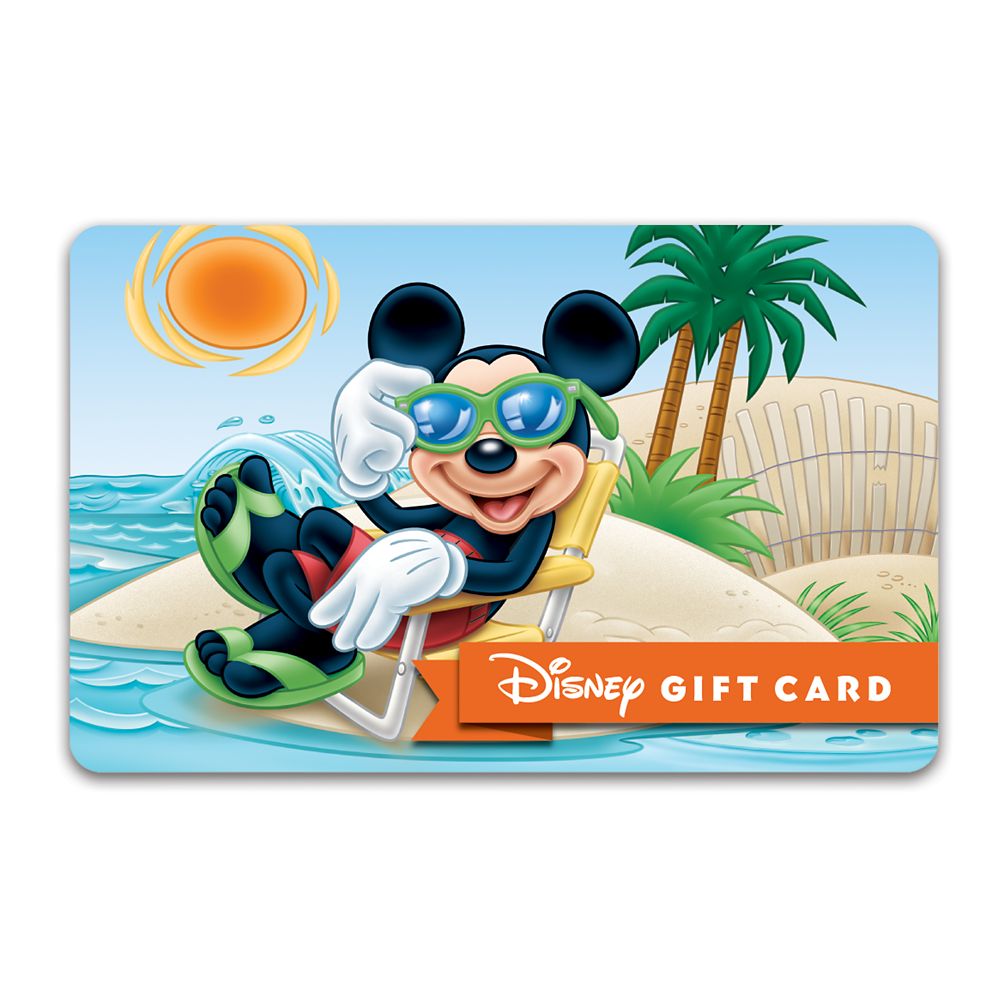 Mickey Mouse Sunbathing Disney Gift Card