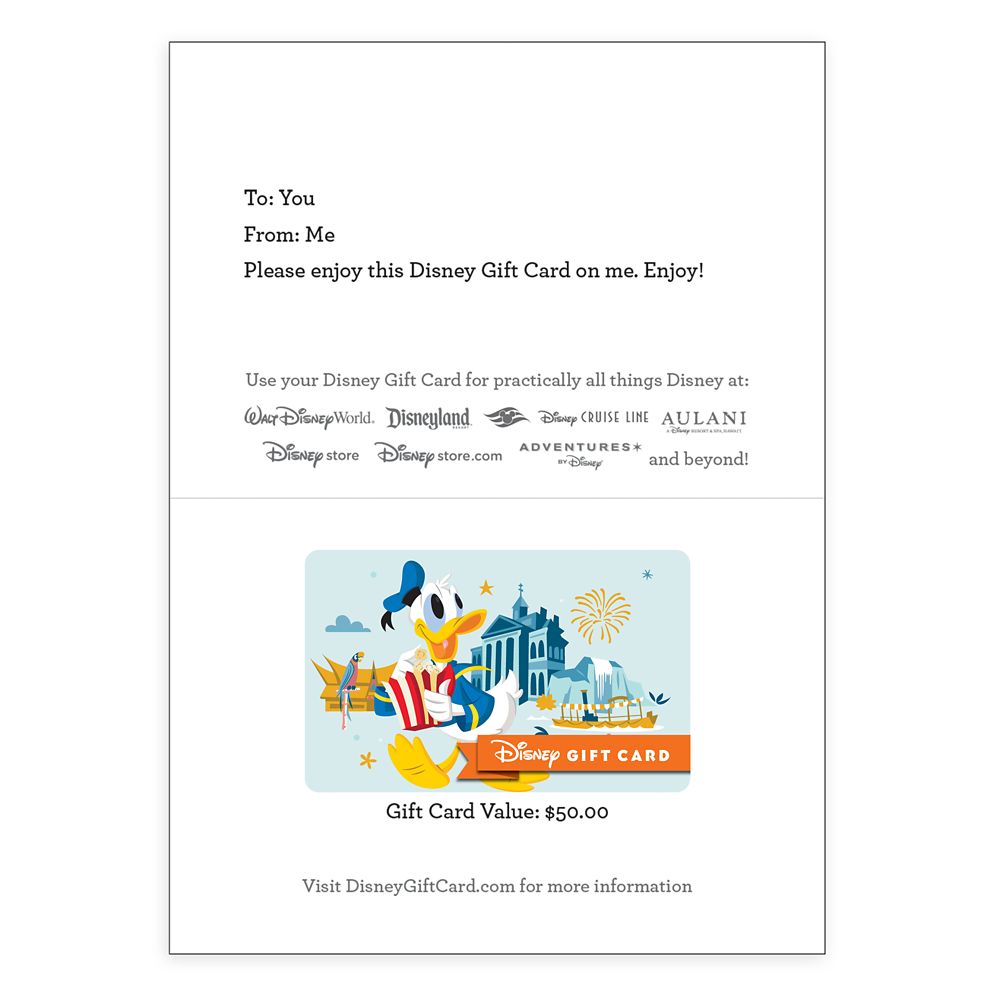Donald Duck Disney Gift Card - Disneyland