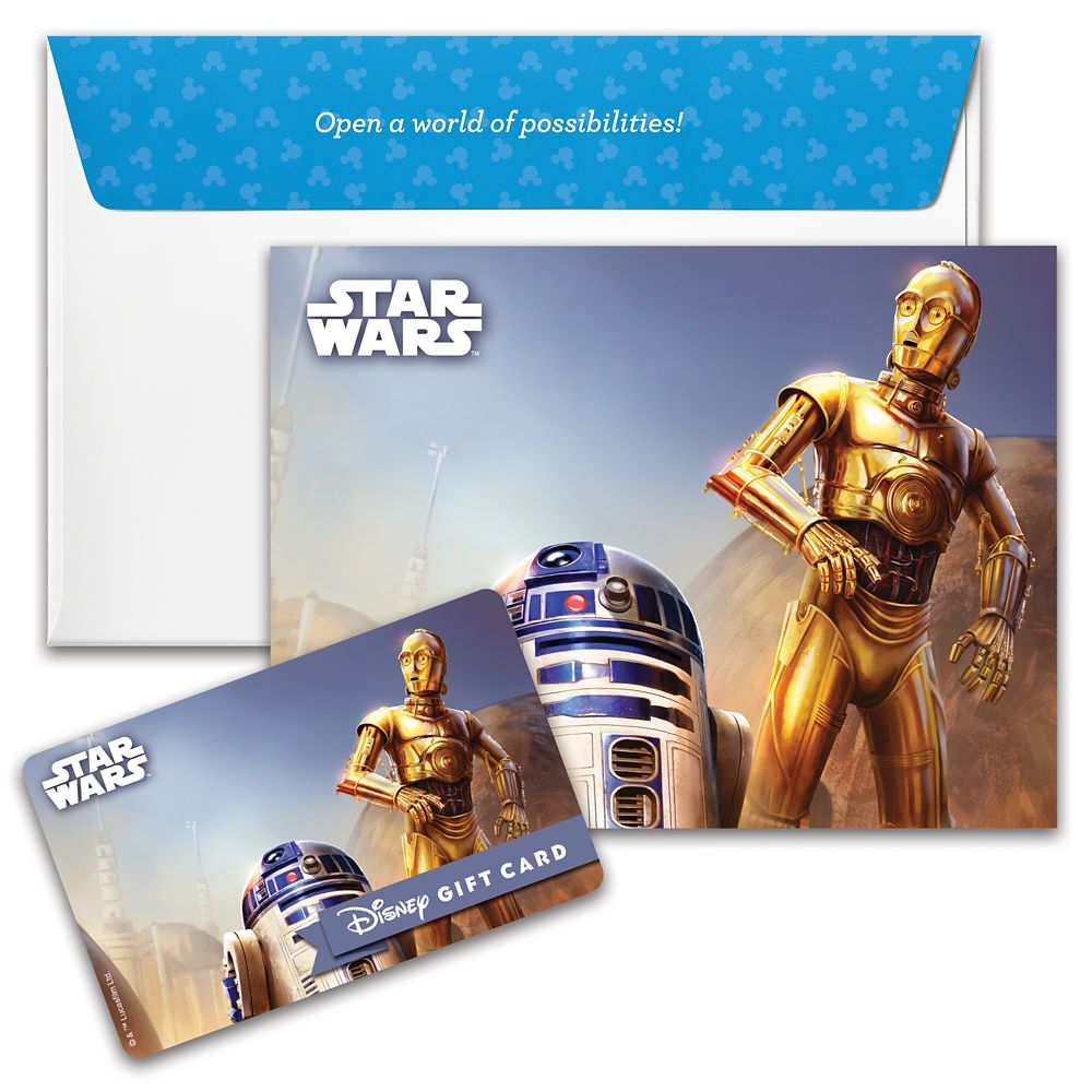 R2-D2 and C-3PO Disney Gift Card &ndash; Star Wars