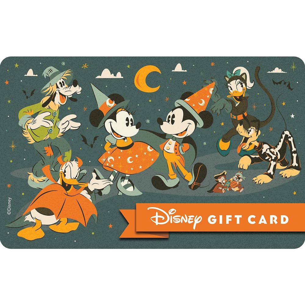 Mickey Mouse and Friends Halloween Disney Gift Card