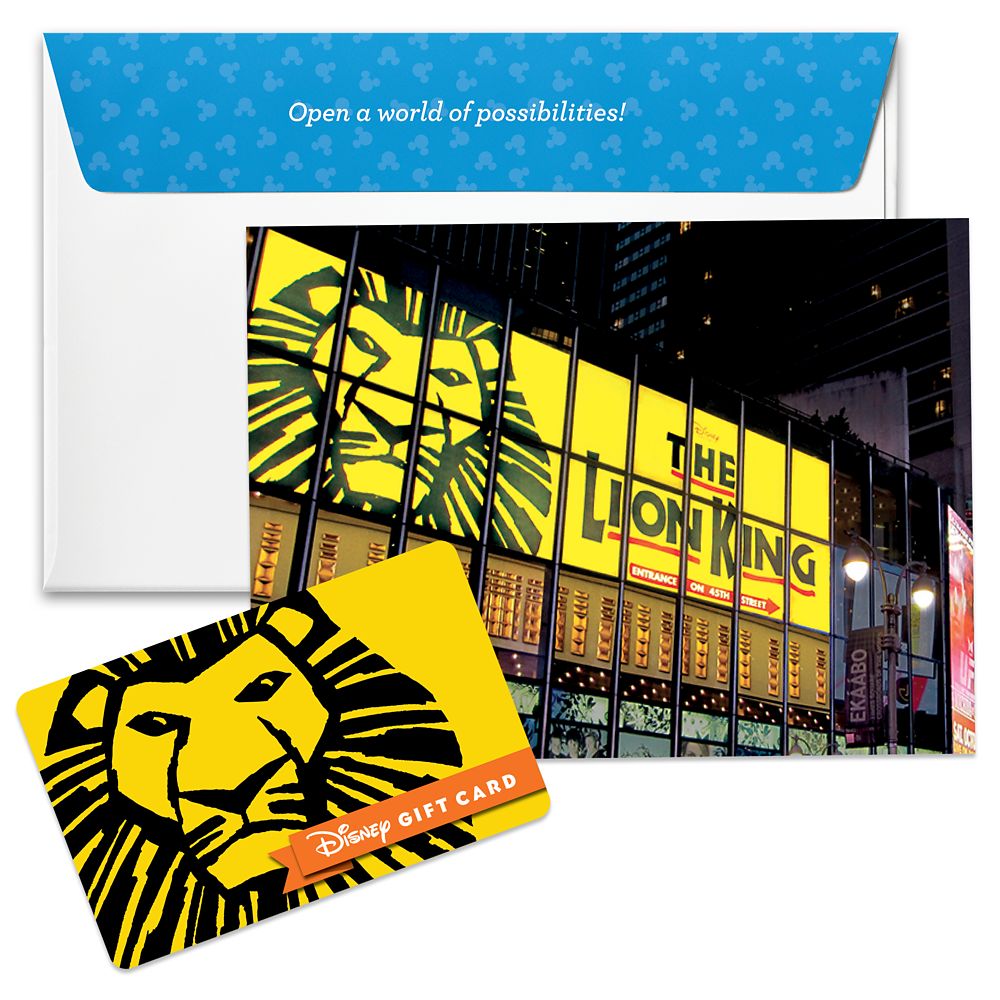 The Lion King Musical &ndash; Disney on Broadway Disney Gift Card