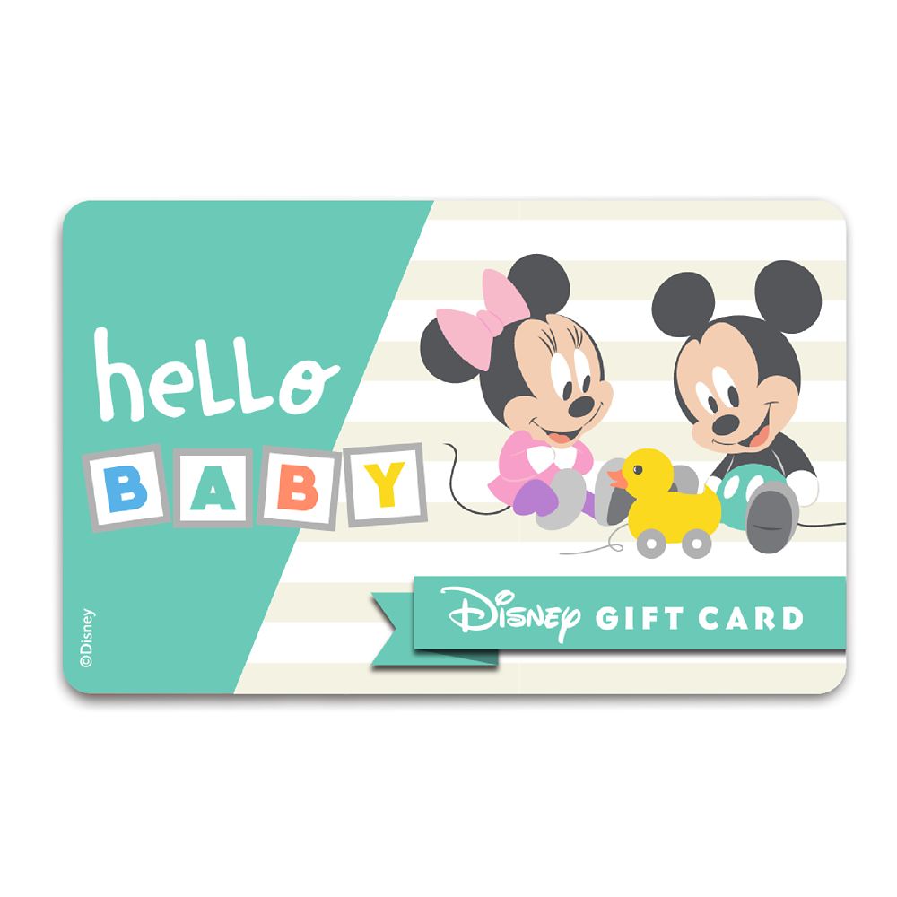 Mickey and Minnie Mouse ''Hello Baby'' Disney Gift Card