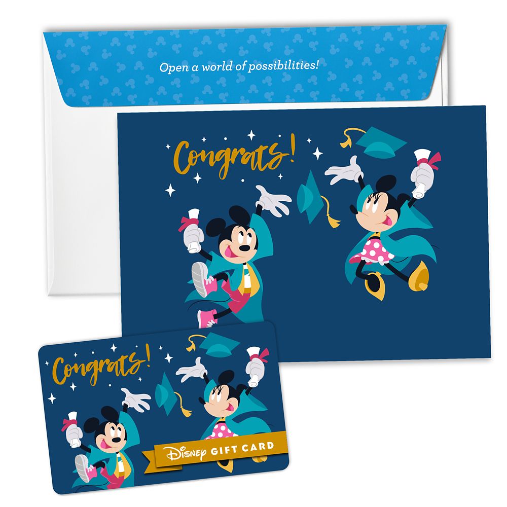 Mickey and Minnie Mouse Graduation ''Congrats!'' Disney Gift Card