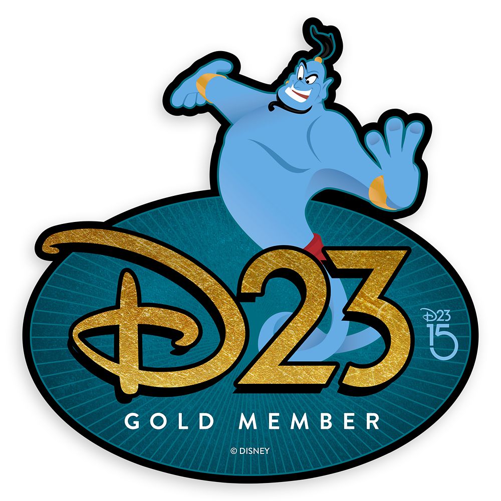 D23-Exclusive Genie D23 Gold Member Magnet Aladdin Official shopDisney