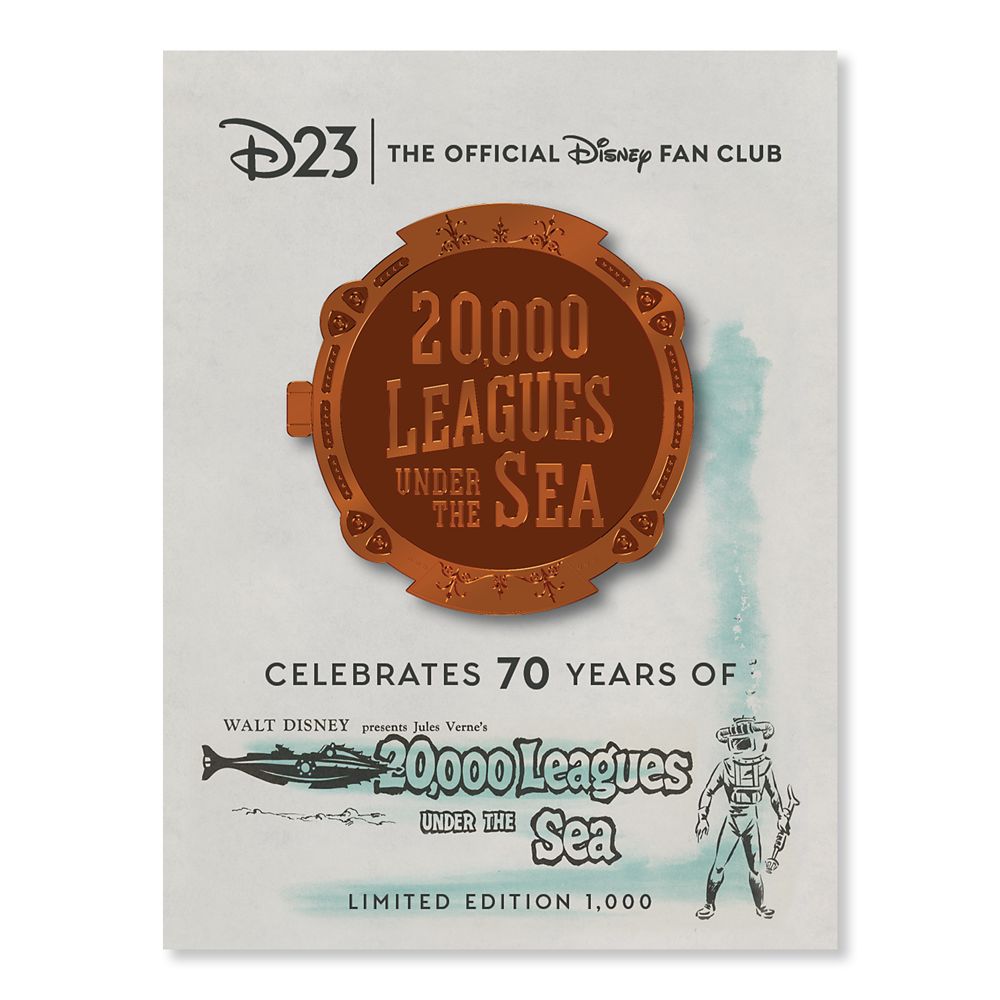 D23-Exclusive 20,000 Leagues Under the Sea 70th Anniversary Hinged Pin – Limited Edition
