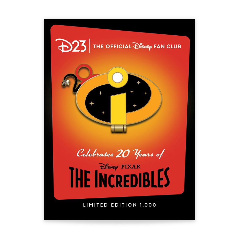 D23-Exclusive The Incredibles 20th Anniversary Hinged Pin – Limited Edition