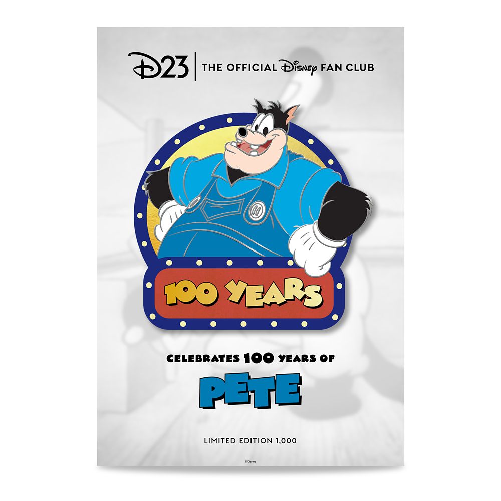 D23-Exclusive Pete 100th Anniversary Pin - Limited Edition