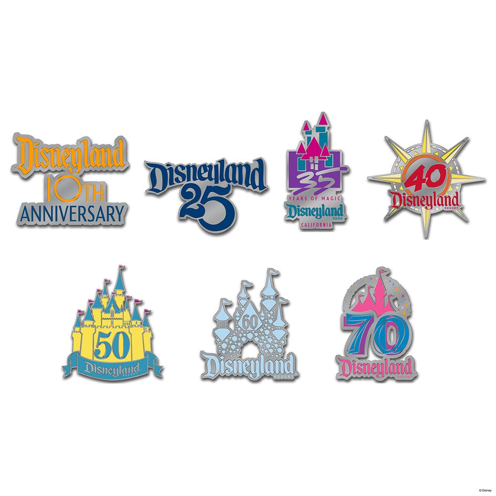 D23-Exclusive Disneyland 70th Anniversary Legacy Pin Set – Limited Edition