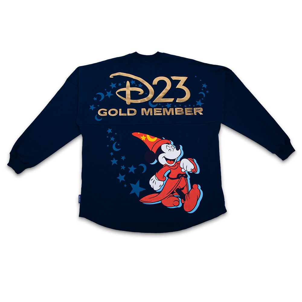 D23-Exclusive Gold Member Sorcerer Mickey Mouse Spirit Jersey for Adults &ndash; Fantasia