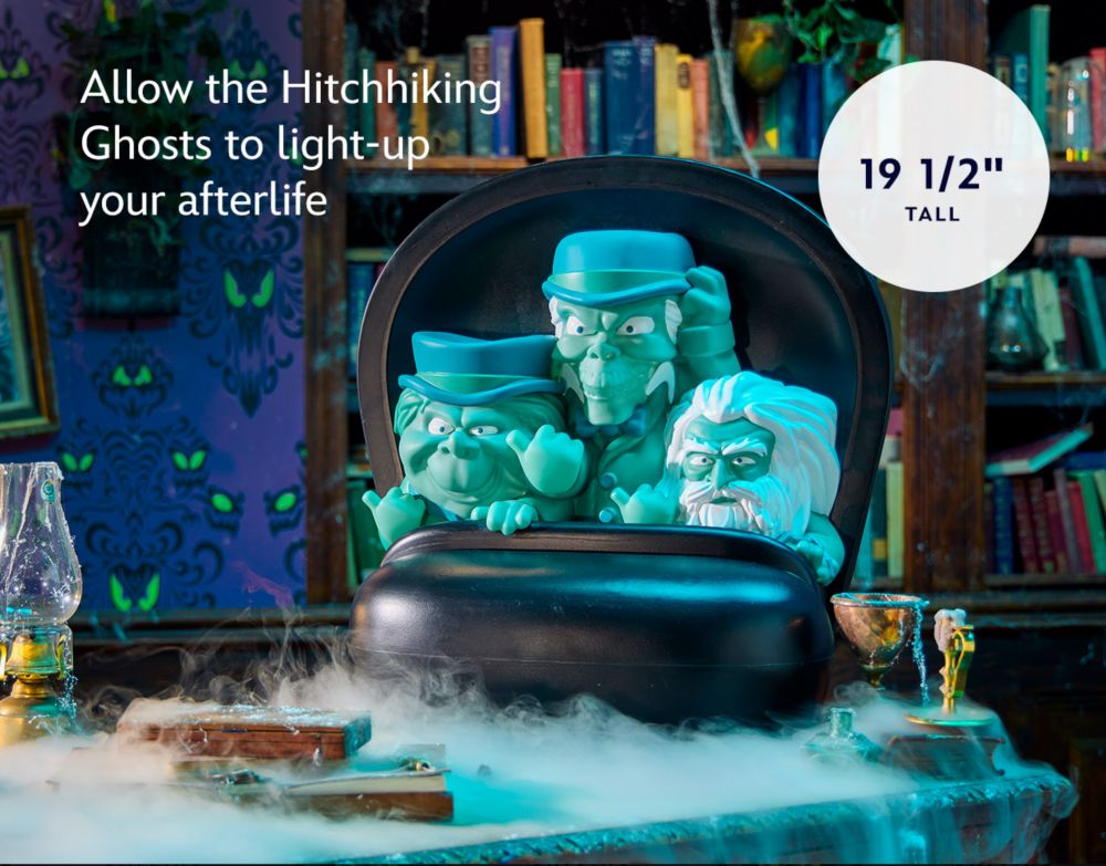 19 1/2 Tall. Allow the Hitchhiking Ghosts to light-up your afterlife.