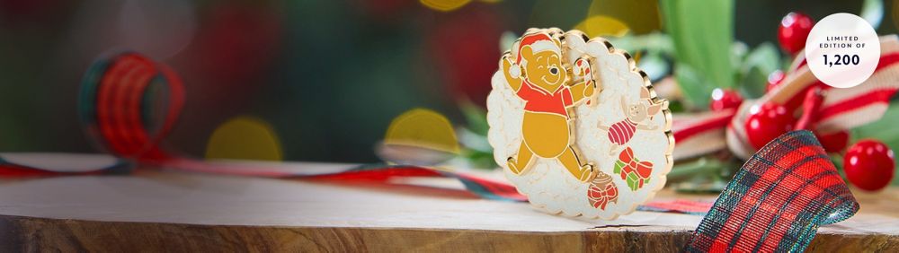 Background image of Winnie the Pooh and Piglet Holiday Pin 2025 - Limited Edition