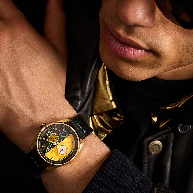 Citizen Star Wars watch posed on a gentleman's wrist.