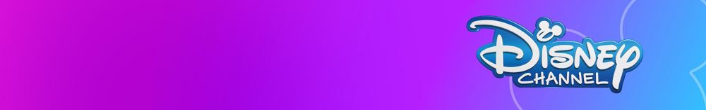 Purple ombr&eacute; background with a Mickey head silhouette and the Disney Channel logo.