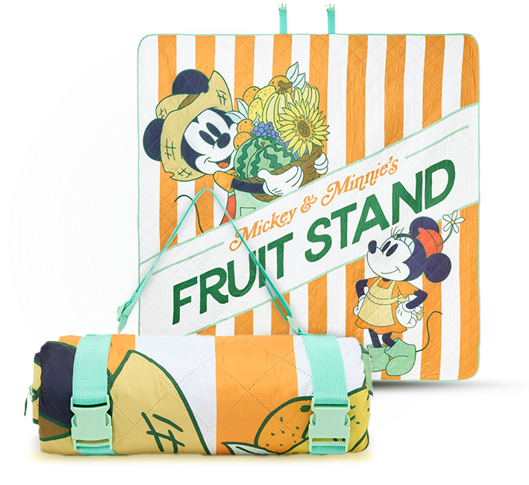 $25 Mickey and Minnie Mouse Fruit Stand Picnic Blanket with Any $25 Purchase