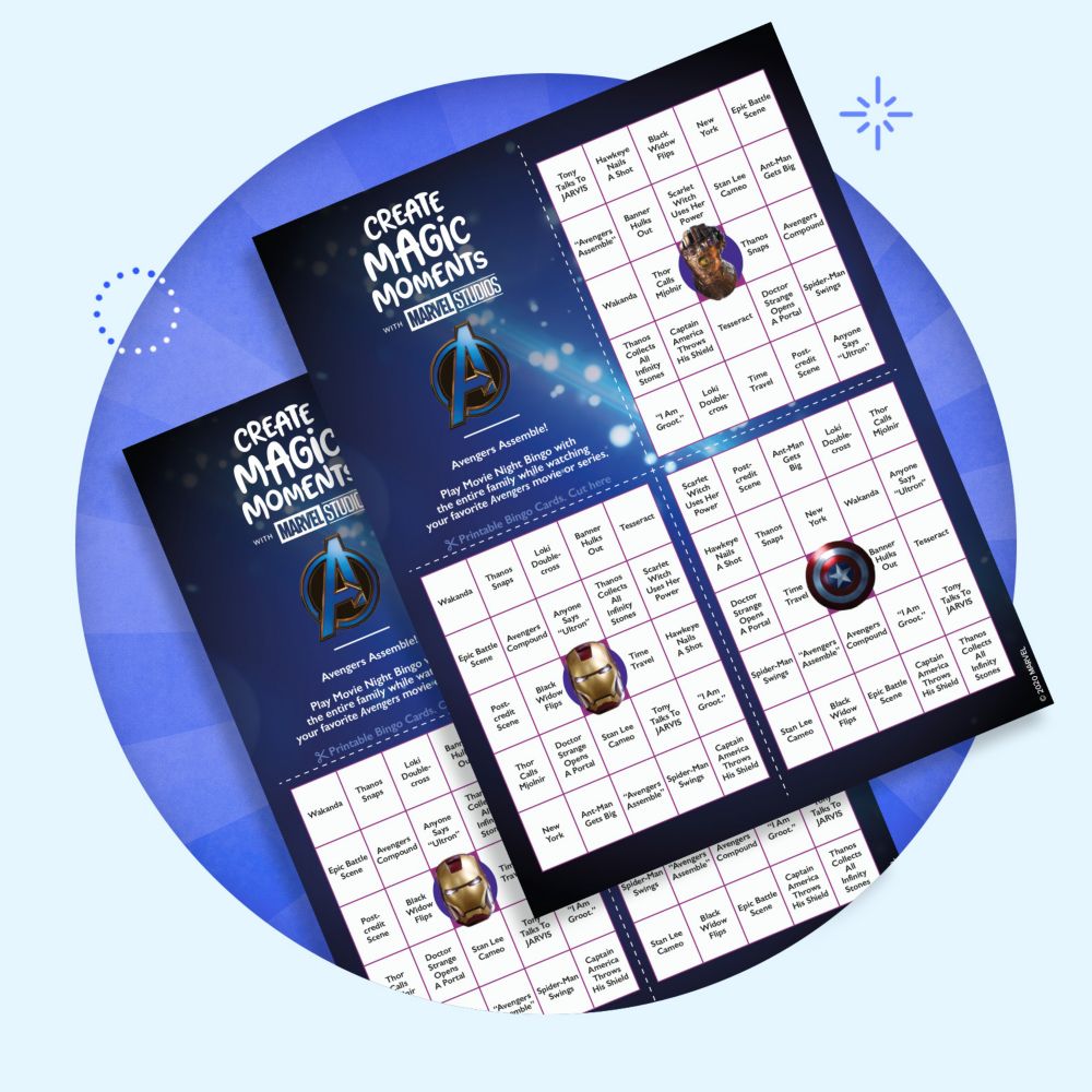 Background image of Avengers Movie Night Bingo