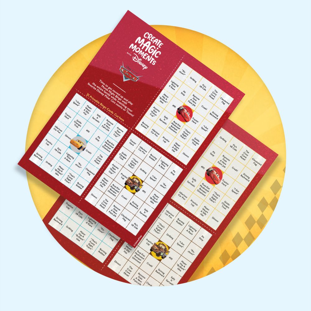 Background image of Cars Movie Night Bingo