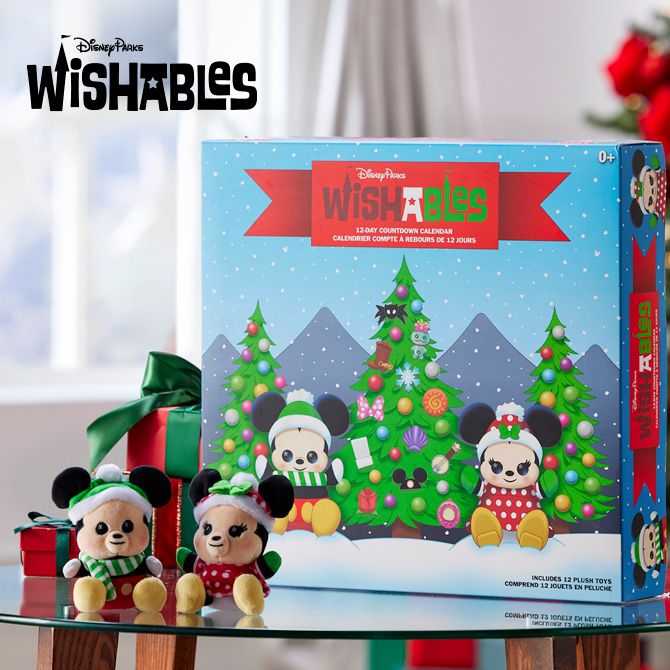 Background image of Disney Parks Wishables Plush Holiday Countdown Calendar