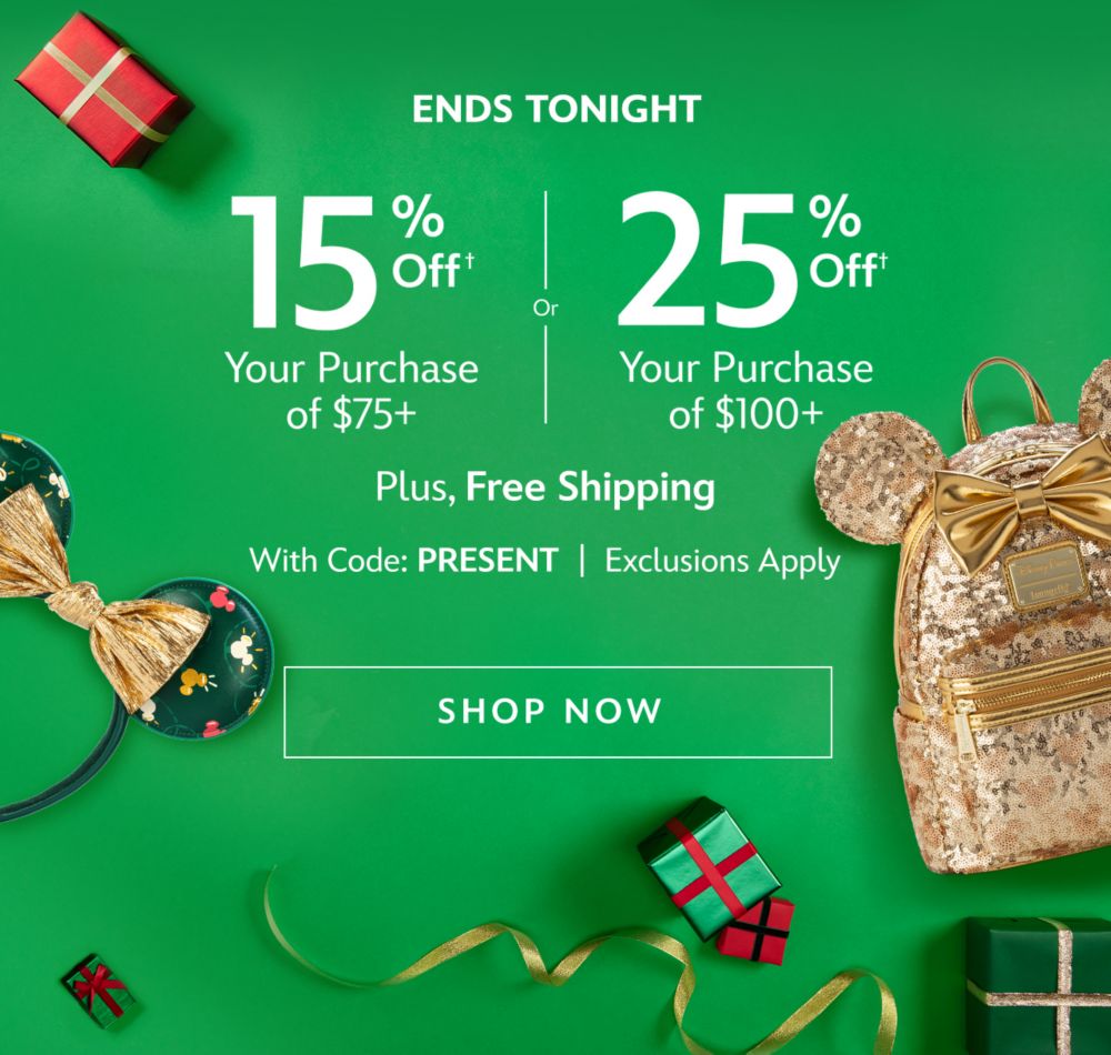 Ends Tonight. Now Presenting. 15% Off Your Purchase of $75+ OR 25% Off Your Purchase of $100+ Plus, Free Shipping With Code: PRESENT Exclusions Apply | Shop Now