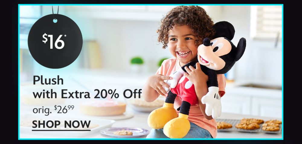 $16 Plush with Extra 20% Off orig. $26.99 | Shop Now