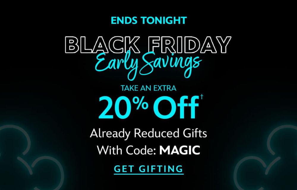 Ends Tonight - Black Friday Early Savings | Take an Extra 20% Off Already Reduced Gifts with Code: MAGIC | Get Gifting