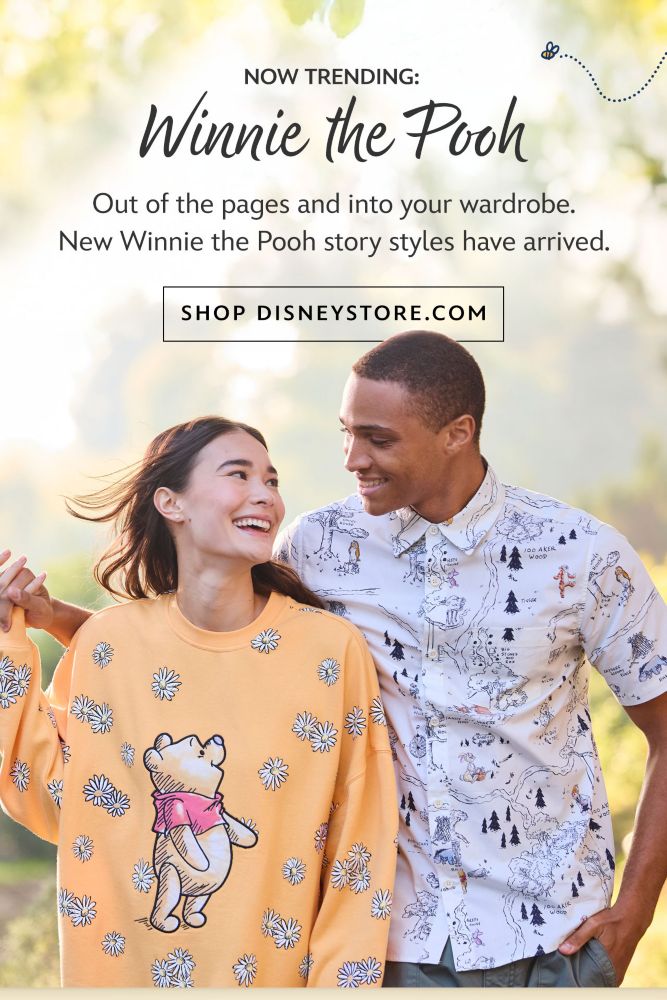 Now Trending: Winnie The Pooh. Out of the pages and into your wardrobe. New Winnie the Pooh story styles have arrived. | Shop DisneyStore.com