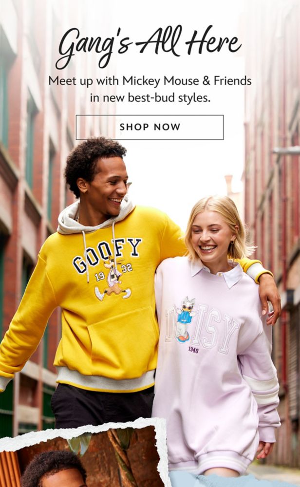 Gang's All Here. Meet up with Mickey Mouse & Friends in new best-bud styles. | Shop Now