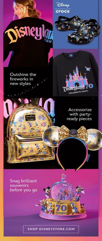 Celebrate Happy Disneyland 70th Anniversary