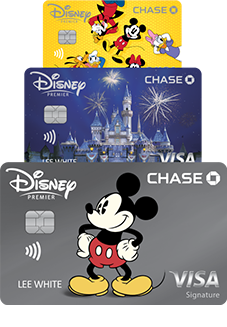 Disney Premier Visa Credit Cards feature several card design options, including Sleeping Beauty Castle, Mickey & Friends, Maleficent, and more.