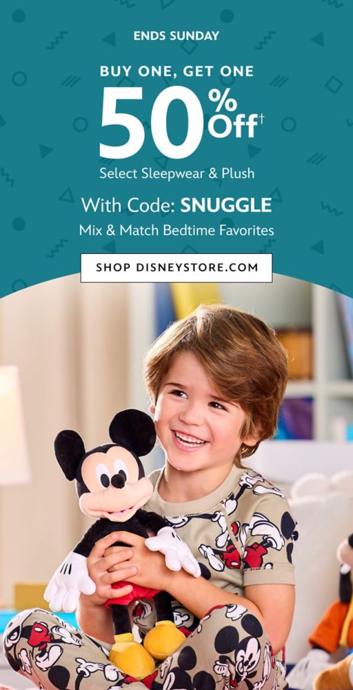Ends Sunday | Buy One, Get One 50% Off Select Sleepwear & Plush With Code: SNUGGLE | Mix & Match Bedtime Favorites | Shop Disneystore.com